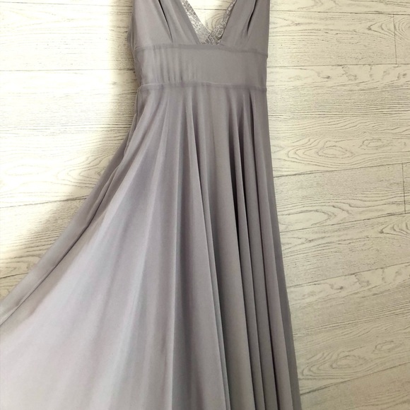 NWOT Lulu’s True Bliss Grey Maxi Occasion Dress, Sz S - Picture 4 of 5